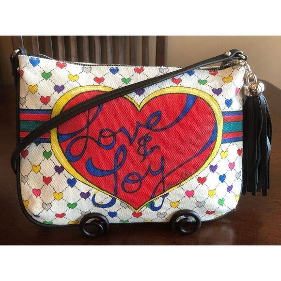 Brighton - 🎉HP🎉 Love & Joy Tasseled Limited Edition Crossbody Pouch. LIKE NEW! - Picture 3 of 15
